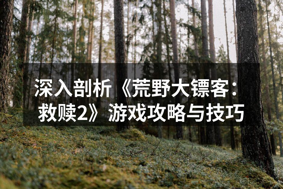 深入剖析《荒野大镖客：救赎2》游戏攻略与技巧
